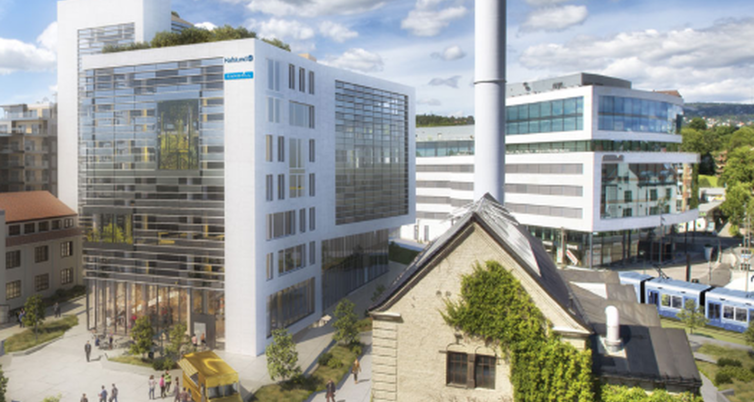 Bildet viser et oversiktsfoto av Harbitz Torg