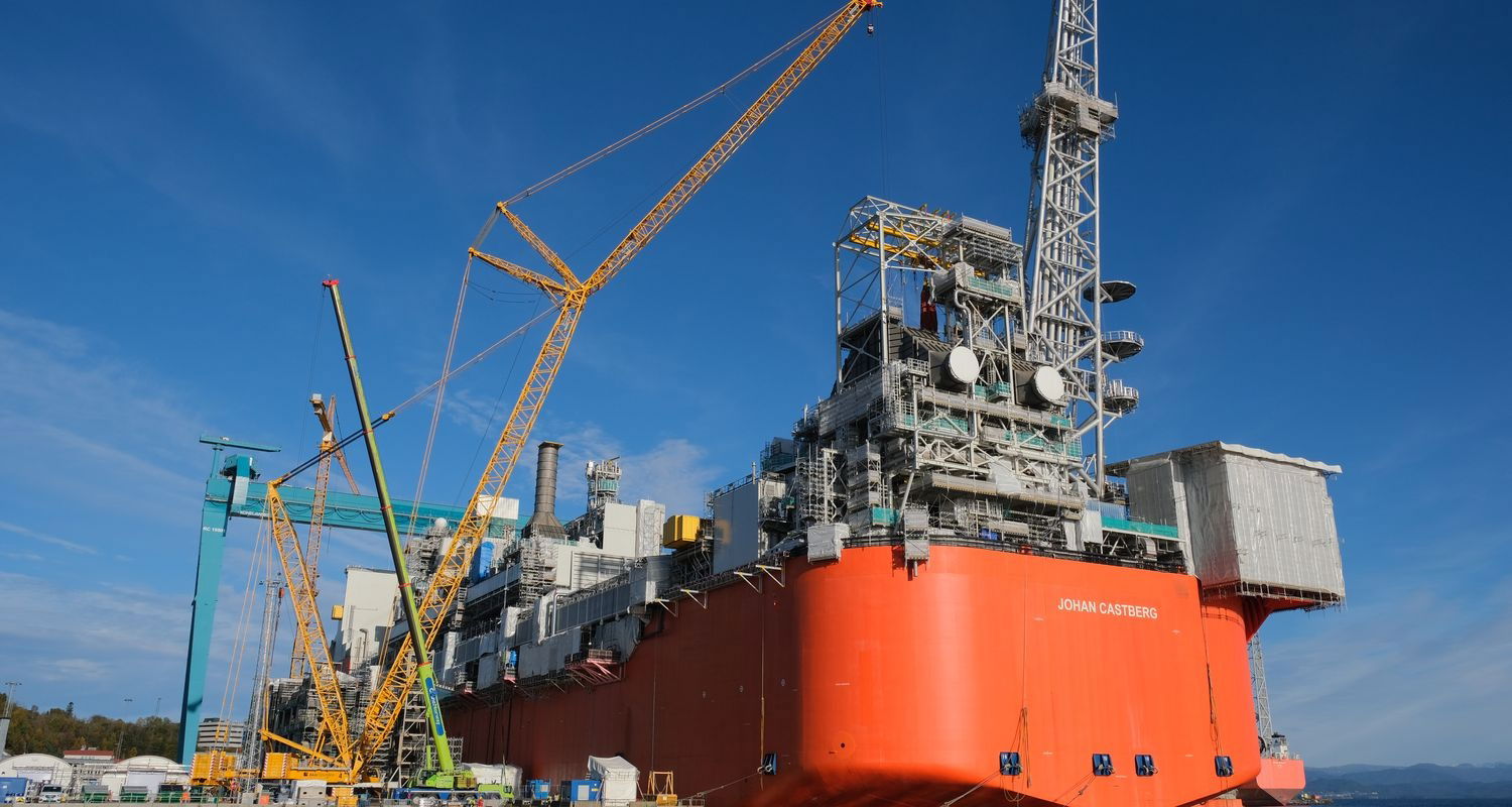 Bildet viser riggen på Aker Solutions Stord